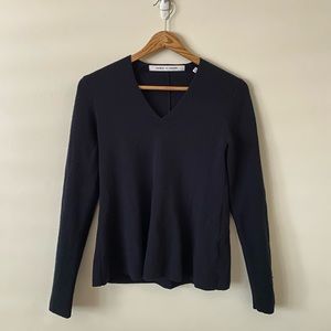 Uniqlo x Lemaire Black Wool Peplum Sweater S/XS